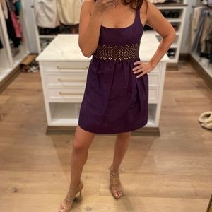 Royal Purple Silk Milly Cocktail Dress
